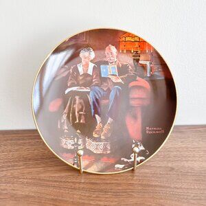 Norman Rockwell “Evening’s Ease” Plate #9035D Bradex 84‑R70‑6.4